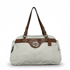Coach Penelope Leather With Snake Embossed Trim & Turnlock Hardware Gently Loved